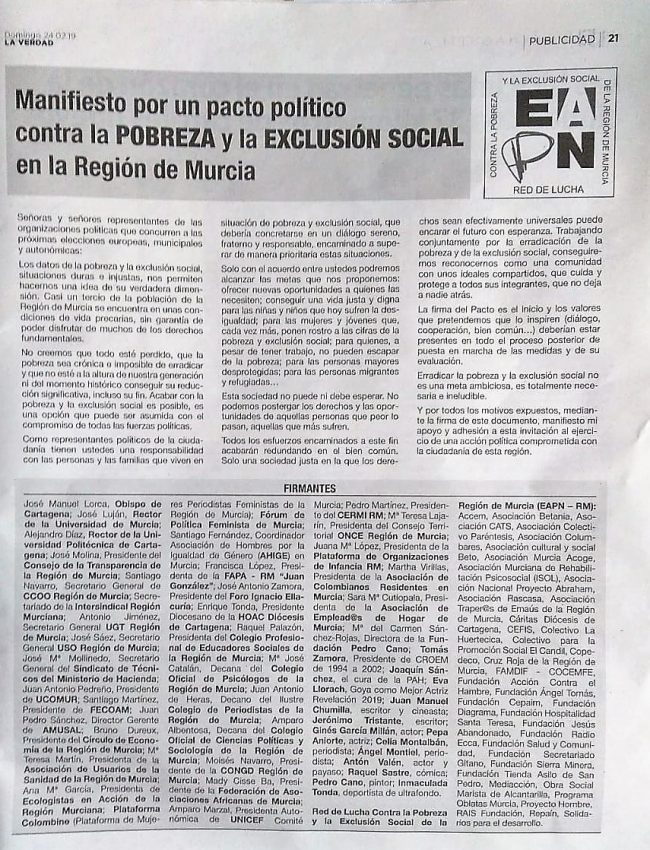 manifiesto el La Verdad